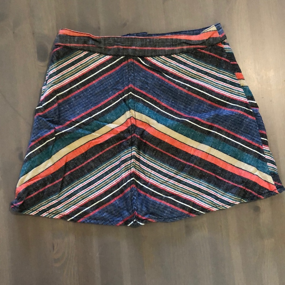 Free People Striped Cotton Skirt